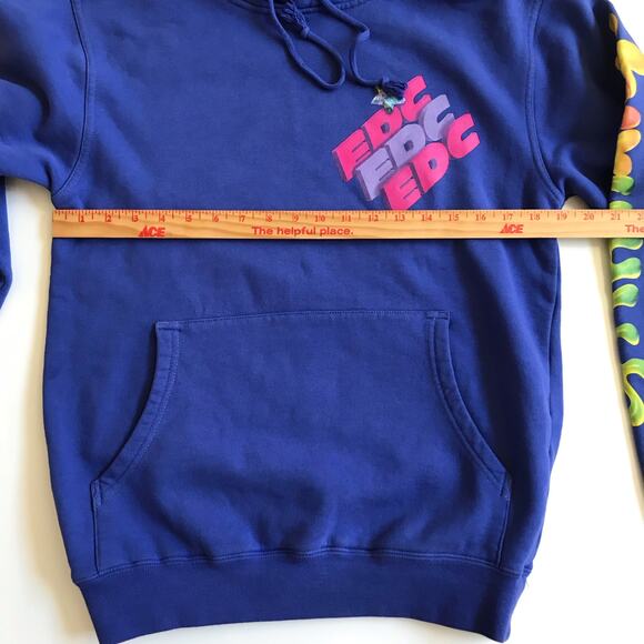 EDC Electric Daisy Carnival Insomniac Happy Characters Hoodie Size Small EUC - Picture 5 of 11